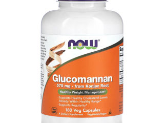 NOW Foods, Глюкоманнан, 575 мг, 180 растительных капсул