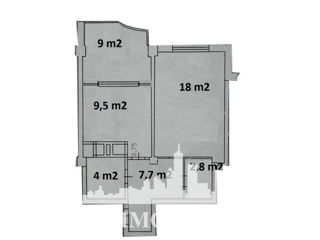 Apartament cu 2 camere, 47 m², Buiucani, Chișinău foto 7