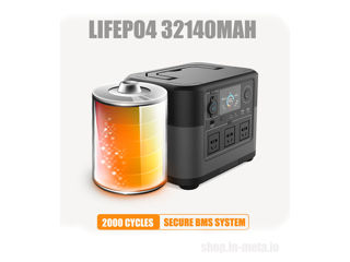 1200W Universal Plug Emergency Backup Solar Generator LiFePO4 Battery Portable Power Station