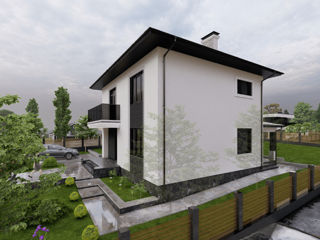 Casă de locuit individuală cu 2 niveluri / P+E / 115.4m2 / stil modern / arhitect / proiecte foto 5