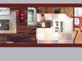 Apartament cu 1 cameră, 35 m², Centru, Grătiești, Chișinău mun.