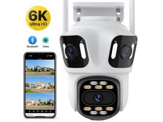 3in1 Camera IP Icsee la cel mai mic pret WiFi inlocueste 3 camere Robot Sirena LED IR exterioara