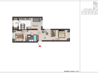 Apartament cu 3 camere, 73 m², Centru, Strășeni foto 9