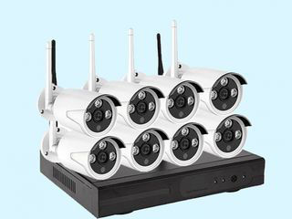 Камеры видеонаблюдения wifi, ip 360, проводные 4шт, 8шт, 1шт комплекты foto 5