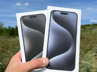 iPhone 15 Pro Blue & Black Titanium 256Gb Sigilat! foto 1