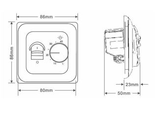 Termostat mecanic pentru incalzire in pardoseala 16 A 230V Descriere Termostatul mtt-2 este proiecta foto 12