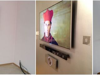 Установка телевизора, саундбара, акустики на стену, потолок. Instalare TV pe perete, tavan. foto 1