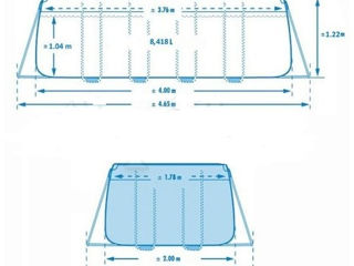 Каркасный бассейн Prism Frame intex 26790 (400х200х122см) +  фил.-насос,  лестница foto 2