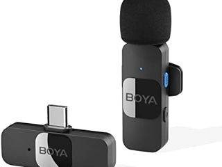 649 lei - Microfon Lavaliera fara fir Boya BY-V for Iphone (Lightning) și Type-C, Noi !!