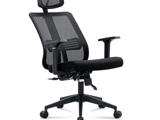 Scaun de birou ergonomic WALTZ (negru) foto 2