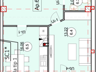 Apartament cu 3 camere, 77 m², Centru, Cricova, Chișinău mun. foto 2