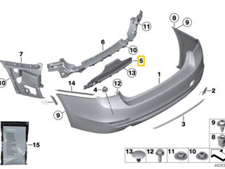 Кронштейн заднего бампера bmw f30 f31 foto 5