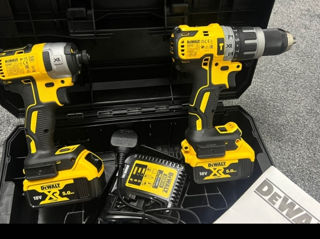 Комплект DEWALT  266P2T .Шуруповёрт796, Импакт 887, 2 батареи на 5 ампер зарядка и кейс foto 3