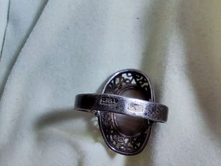 Кольцо перстень с Агатом СССР 925 проба со звездой. Размер 20. Вес 5,33 гр foto 8