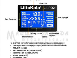 Зарядка для аккумуляторов LiitoKala LII-PD2 18650 foto 5