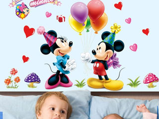 Sticker cu Mickey si Minnie Mouse de pus pe perete abtipild jocuri jucarii Disney copii bebe foto 1