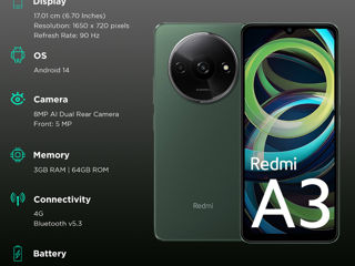 Redmi A3    4/128gb Green Sigilat