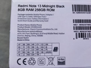 Xiaomi Note 13 8/256 gb черный, новый !!! foto 3