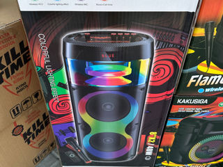 Boxe portative Bluetooth, Karaoke, FM radio, USB SD card, AUX. foto 2