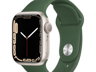 Apple Watch Series 7 Gps, 41Mm Green Aluminium Case With Clover Sport Band, Mkn03 foto 3