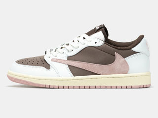 Nike Air Jordan 1 Retro Low x Travis Scott White/Pink Women's