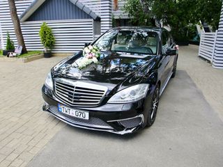 Mercedes-benz s-class, de la 20€ negru/alb, w221, w222, auto-nunta, авто на свадьбу foto 6