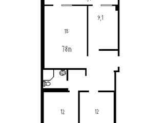 Apartament cu 3 camere, 78 m², Centru, Chișinău foto 10