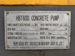 Pompa de beton HBT60D foto 6