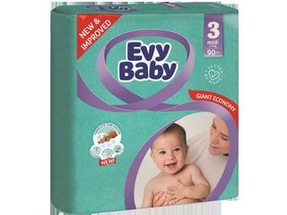 Evy Baby Scutece Midi 3, 5-9 Kg, 90 Buc. foto 1