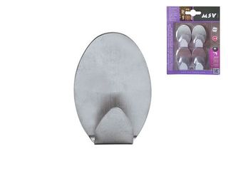 Крючки Самоклеющиеся Msv 4Шт Овал 3X4.5Cm, Нерж Сталь