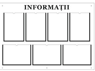 Panou informativ cu 7 buzunare A4 ,transparent foto 2