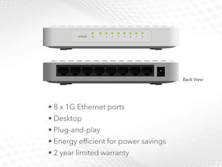 Netgear Gigabit 8 port switch foto 2