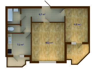 Apartament cu 2 camere, 57 m², Ciocana, Chișinău foto 11