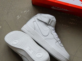 Nike Air Force 1 High White Unisex cu blana / с мехом foto 5