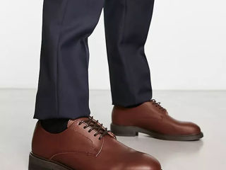 Selected homme derby shoes, 42, кожа, made in Portugal foto 1