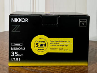 Nikon Z 35mm f/1.8 S, Nou ! Garanție !