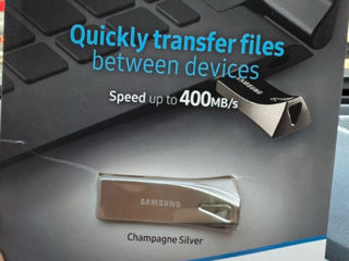 Samsung BAR Plus 3.1 USB Flash Drive, 128GB, 400MB/s, Rugged Metal Casing