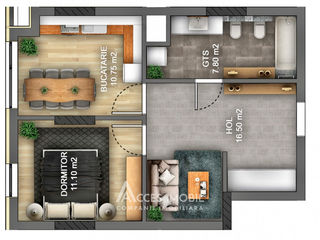 Apartament cu 1 cameră, 46 m², Periferie, Orhei foto 11