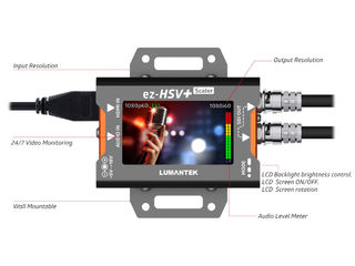 Супер конвертер HDMI в SDI, Lumantek ez-HSV+, встроенный монитор, преобразование форматов foto 2