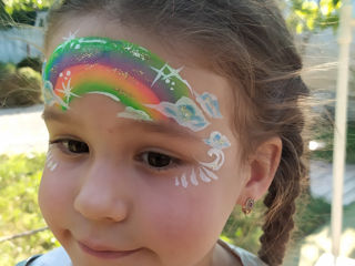 Face painting, аквагрим, pictura pe fata copii, desene pe fata, tatuaj cu straluci, facepainting foto 2