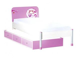 Б/У Детская кровать для девочки серии PRINCESS фирмы CILEK - весь набор кровать, матрас, балдахин foto 6