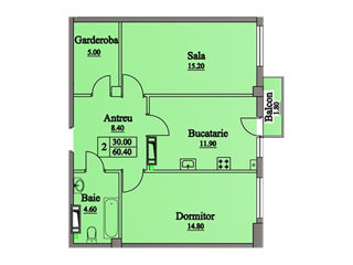 Apartament cu 2 camere, 60 m², Centru, Chișinău foto 7