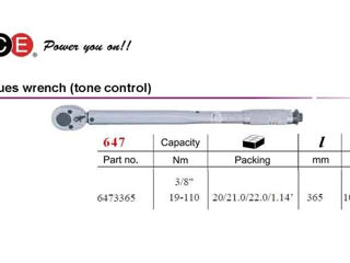 Cheie dinamometrica Force 19-110 N/m foto 6