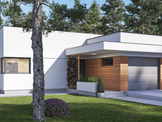 Proiect de casa cu parter 130 m2 si acoperis plat  / arhitect / proiecte de casa / arhitectura