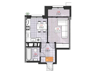 Apartament cu 1 cameră, 30 m², Telecentru, Chișinău foto 2