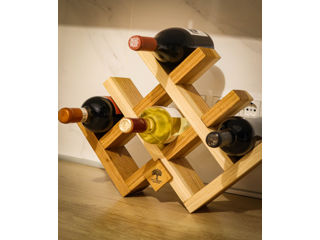 Stativ sticle de vin "W" (Woodenarticole)