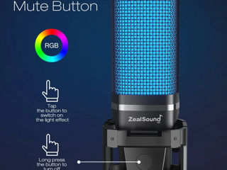 Zealsound RGB USB Condenser Gaming Microphone foto 3