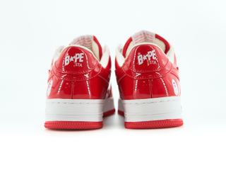 A Bathing Ape Bape Sta Patent Red/White Women's foto 5