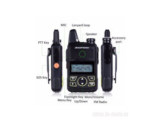 Мини рация / Mini handheld radio Baofeng BF-T1 foto 3