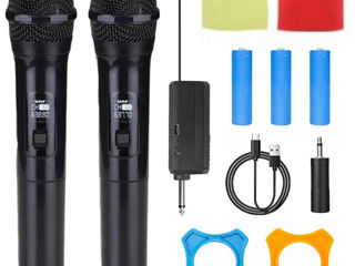 Микрофоны беспроводные набор 2 штуки для караоке. Set de 2 Microfoane fără fir pentru karaoke. foto 1